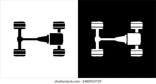 Ilustración Vector gráfico de símbolo mecánico, blanco y negro
