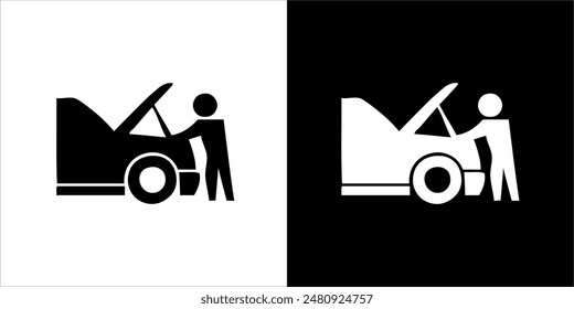 Illustration vector graphic of mechanic symbol, black and white