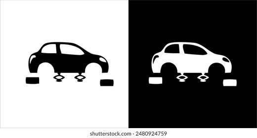 Ilustración Vector gráfico de símbolo mecánico, blanco y negro