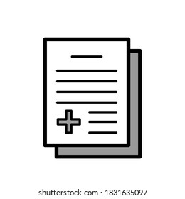 Illustration Vector graphic of medical report icon