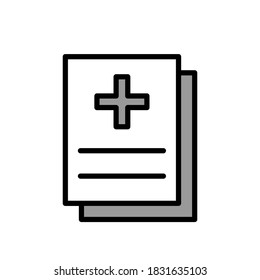 Illustration Vector graphic of medical report icon