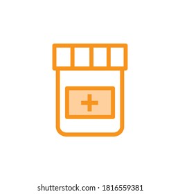 Illustration Vector graphic of medicine jar icon. Fit for bottle, medical, pharmacy, health, container etc.