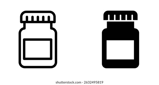 Illustration Vector graphic of medicine jar icon. Fit for bottle, medical, pharmacy, health, container etc.