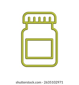 Illustration Vector graphic of medicine jar icon. Fit for bottle, medical, pharmacy, health, container etc.