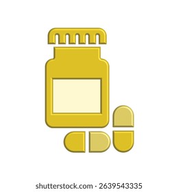 Illustration Vector graphic of medicine jar icon. Fit for bottle, medical, pharmacy, health, container etc.