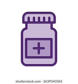 Illustration Vector graphic of medicine jar icon. Fit for bottle, medical, pharmacy, health, container etc.