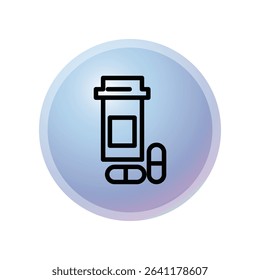 Illustration Vector graphic of medicine jar icon. Fit for bottle, medical, pharmacy, health, container etc.