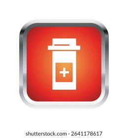 Illustration Vector graphic of medicine jar icon. Fit for bottle, medical, pharmacy, health, container etc.