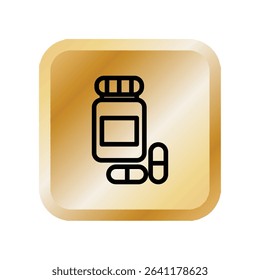 Illustration Vector graphic of medicine jar icon. Fit for bottle, medical, pharmacy, health, container etc.