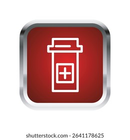 Illustration Vector graphic of medicine jar icon. Fit for bottle, medical, pharmacy, health, container etc.