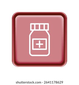 Illustration Vector graphic of medicine jar icon. Fit for bottle, medical, pharmacy, health, container etc.