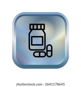Illustration Vector graphic of medicine jar icon. Fit for bottle, medical, pharmacy, health, container etc.