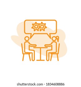 Illustration Vector graphic of meeting icon template