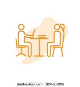 Illustration Vector graphic of meeting icon template