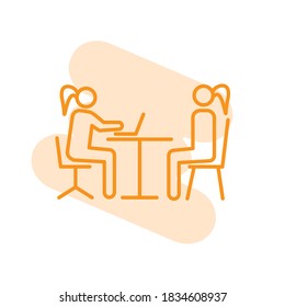 Illustration Vector graphic of meeting icon template