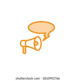 Illustration Vector graphic of megaphone icon. Fit for broadcasting, advertising, marketing, promotion, campaign etc.