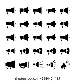 Ilustración Gráfica vectorial del icono Megáfono