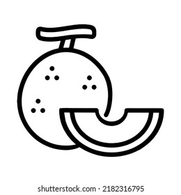 Illustration Vector Graphic of melon fruit, food icon