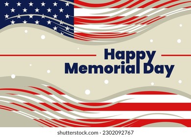 Illustration vector graphic of memorial day. Good for poster