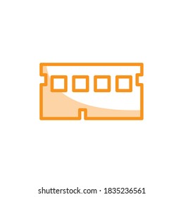 Illustration Vector graphic of memory DDR icon template