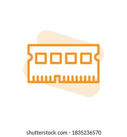 Illustration Vector graphic of memory DDR icon template