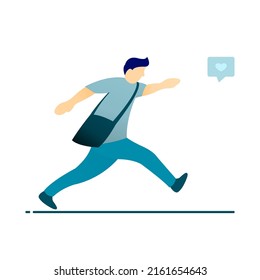 Illustration vector graphic of men are chasing popularity