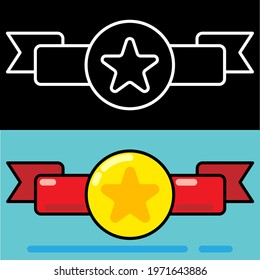Illustration vector graphic a mendals, perfect for achievement or victory icon