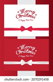 Illustration vector graphic of merry christmas template with red and white. Perfect for christmas greeting card, poster, flyer, banner, cover invitation in Natal