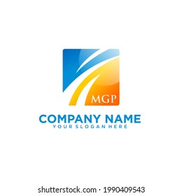 Gráfico vectorial de ilustración para el logotipo de la letra MGP