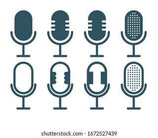 Illustration vector graphic of microphone collection