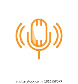 Illustration Vector graphic of microphone icon. Fit for podcast, voice, record, karaoke, interview etc.