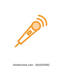 Illustration Vector graphic of microphone icon. Fit for podcast, voice, record, karaoke, interview etc.
