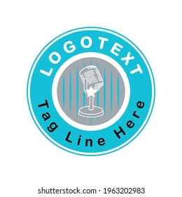 Illustration Vector graphic of microphone logo
