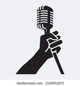 Illustration vector graphic of microphone, perfect for broadcasting, concert, etc.