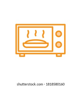 Illustration Vector graphic of microwave icon. Fit for cooking, oven, food, appliance, household electronics etc.