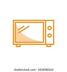 Illustration Vektorgrafik der Mikrowelle Symbol. Geeignet für Kochen, Backofen, Lebensmittel, Geräte, Haushaltselektronik usw.