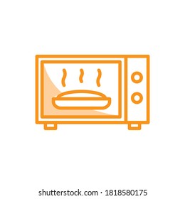 Illustration Vector graphic of microwave icon. Fit for cooking, oven, food, appliance, household electronics etc.