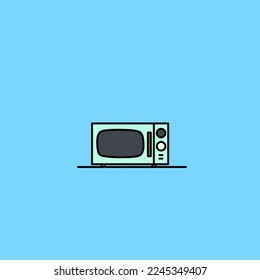 illustration vector graphic of microwave perfect for logos, icons, designs, posters, flyers,and advertising 