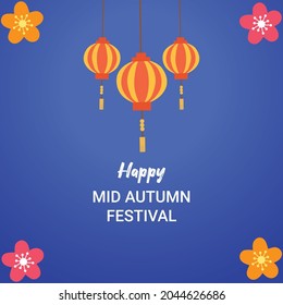 Illustration vector graphic of mid Autumn festival