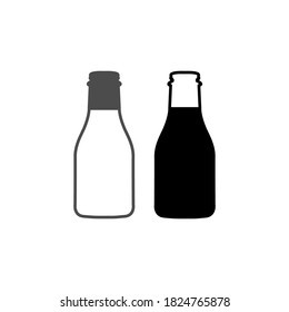 Ilustración Gráfica vectorial del icono de la botella de leche