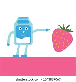 Illustration vector graphic of milk box. Perfect for milk product.