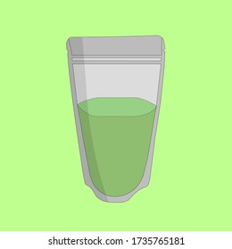 Illustration vector graphic of milk green tea. Perfect for beverage product, etc.