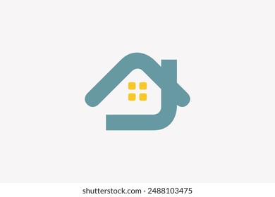 Illustration vector graphic of minimalist bold home. Good for logo