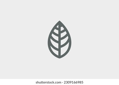 Illustration vector graphic of minimalist leaf. Good for logo