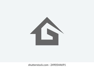 Illustration vector graphic of minimalist modern home and letter G. Good for logo