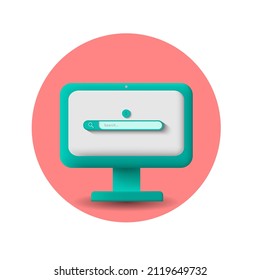 Illustration vector graphic of modern 3d monitors design, good for 3d illustration monitors design