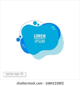 Illustration vector graphic of Modern Abstract Geometric Frame Banner, Blue Color Abstract Liquid