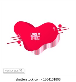 Illustration vector graphic of Modern Abstract Geometric Frame Banner, Red Color Abstract Liquid