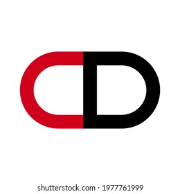 Illustration Vector Graphic of Modern CD Letter Logo. Perfect to use for Technology Company