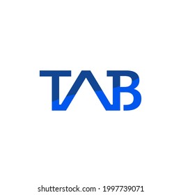 Ilustración vectorial gráfico de la combinación moderna diseño del logo T A B. fir para el logotipo de la empresa, el logotipo inmobiliario, el logotipo de la empresa, etc.